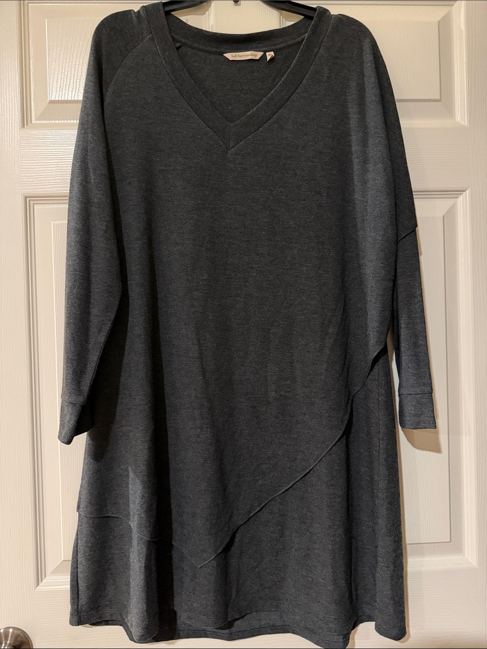 Soft Surroundings Charcoal Knit Dress